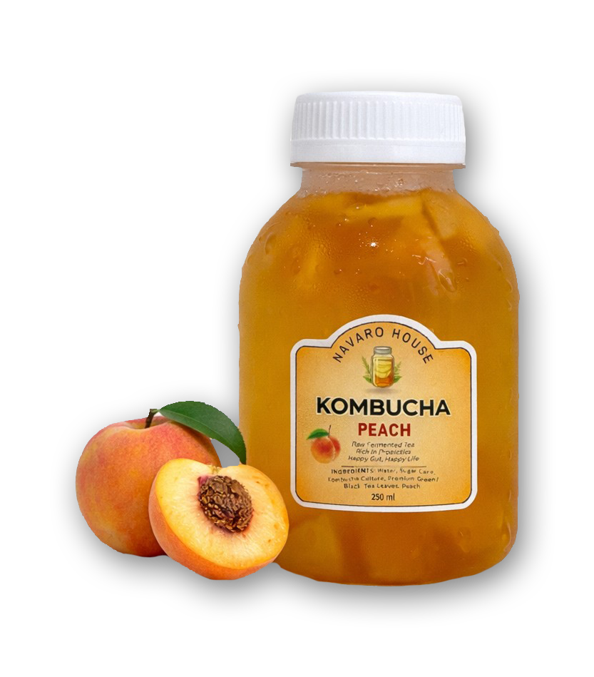 kombucha peach transparan
